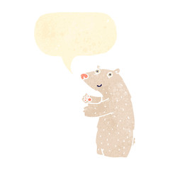 retro cartoon polar bear