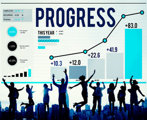 Progress Strategy Success Motivate Development Growth Concept