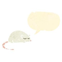 retro cartoon white mouse