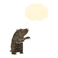 retro cartoon bear