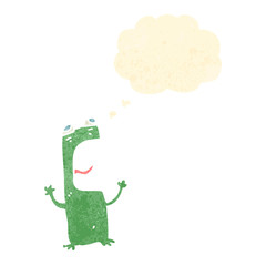 retro cartoon frog