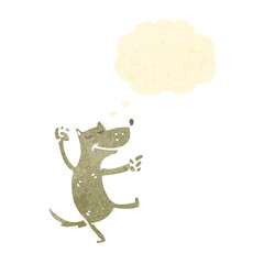 retro cartoon dancing dog