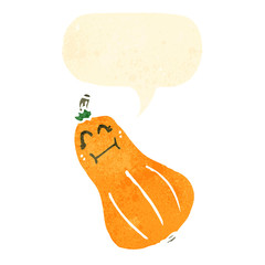 retro cartoon butternut squash