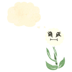 retro cartoon flower