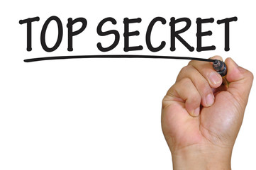 hand writing top secret