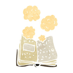 retro cartoon dusty old book