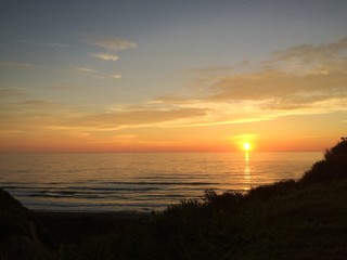 日本海に沈む夕陽