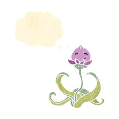 retro cartoon flower