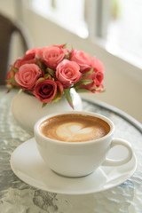 coffee and rose