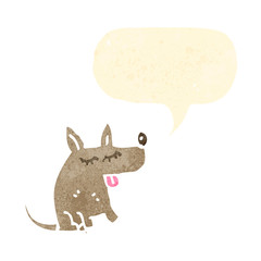 cartoon little dog with speech bubble