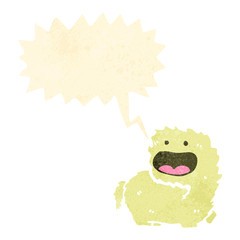 cartoon roaring monster