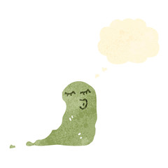 slimy ghost with thought bubble