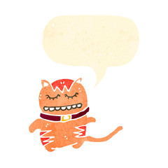 cartoon grinning cat