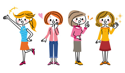 女性　複数　セット