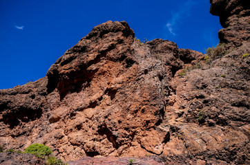 Volcanic Rock Basaltic Formation in Gran Canaria