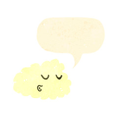 cartoon cloud with speech bubble