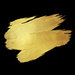 Gold Shining Paint Stain Hand Drawn Illustration
