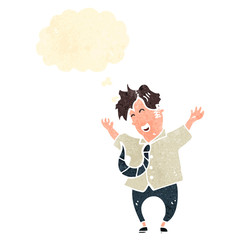 cartoon happy dancing man