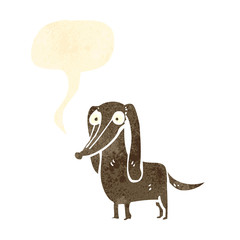 cartoon little dog with speech bubble