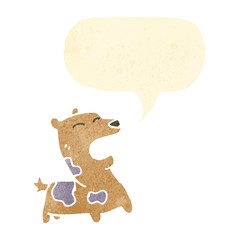 cartoon little dog with speech bubble