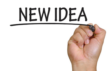 hand writing new idea