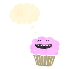 retro cartoon cupcake
