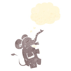 cartoon elephant with thought bubble