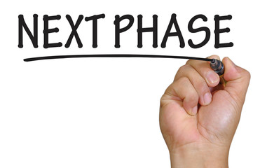 hand writing next phase