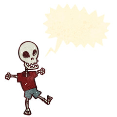 retro cartoon skeleton