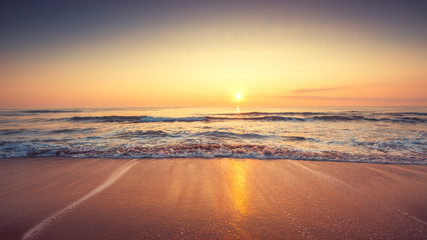 Beautiful sunrise over the sea