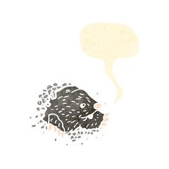 digging mole retro illustration
