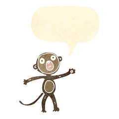 retro cartoon monkey