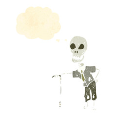 Obraz na płótnie Canvas funny cartoon skeleton