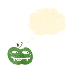 retro cartoon vampire apple