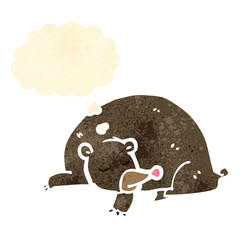 retro cartoon bear