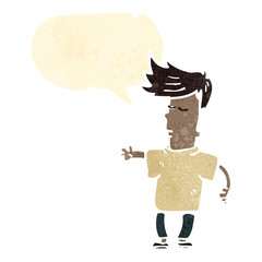 retro cartoon cool kid