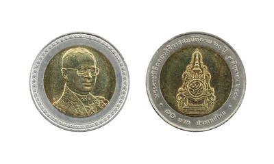 Ten Baht Thailand coins limited edition.