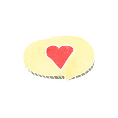 retro cartoon love heart symbol in speech bubble