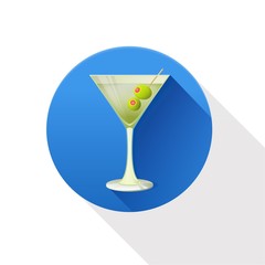 Margarita cocktail icon. Button. Vector illustration