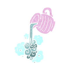 cartoon pouring aquarius jug
