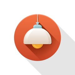 Lamp icon flat design