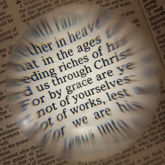 focus on grace using a magnifying lens