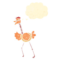 cartoon ostrich
