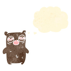Obraz na płótnie Canvas cartoon tired little bear