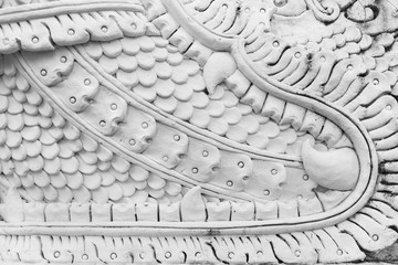 Thai temple wall flower back ground image.