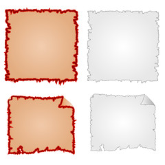 Frames or Damaged Equipment and tattered paper vector