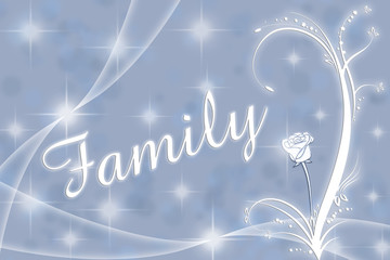 The Words Family Written on a Background