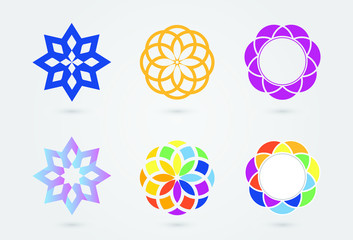 Circular Icon Symbol Logo Element set EPS 10 vector,