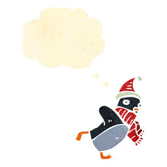 retro cartoon penguin