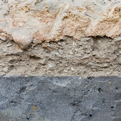soil layers in underground earth of science environment